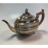 A George III silver teapot, mark of Crispin Fuller, London 1807, 18ozt