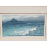 Two signed modern Cornish prints: Lee Stevenson 'Penzance from Gulval', etching and aquatint, number