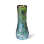 Attributed to Loetz, a silver overlay glass vase,