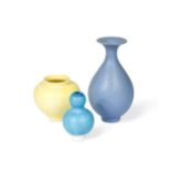 Yuta Segawa (Japanese, born 1988), three miniature porcelain vases,