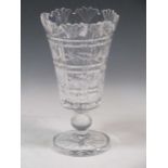 A Waterford Crystal vase, together with another glass vaseCondition report: The Waterford vase has