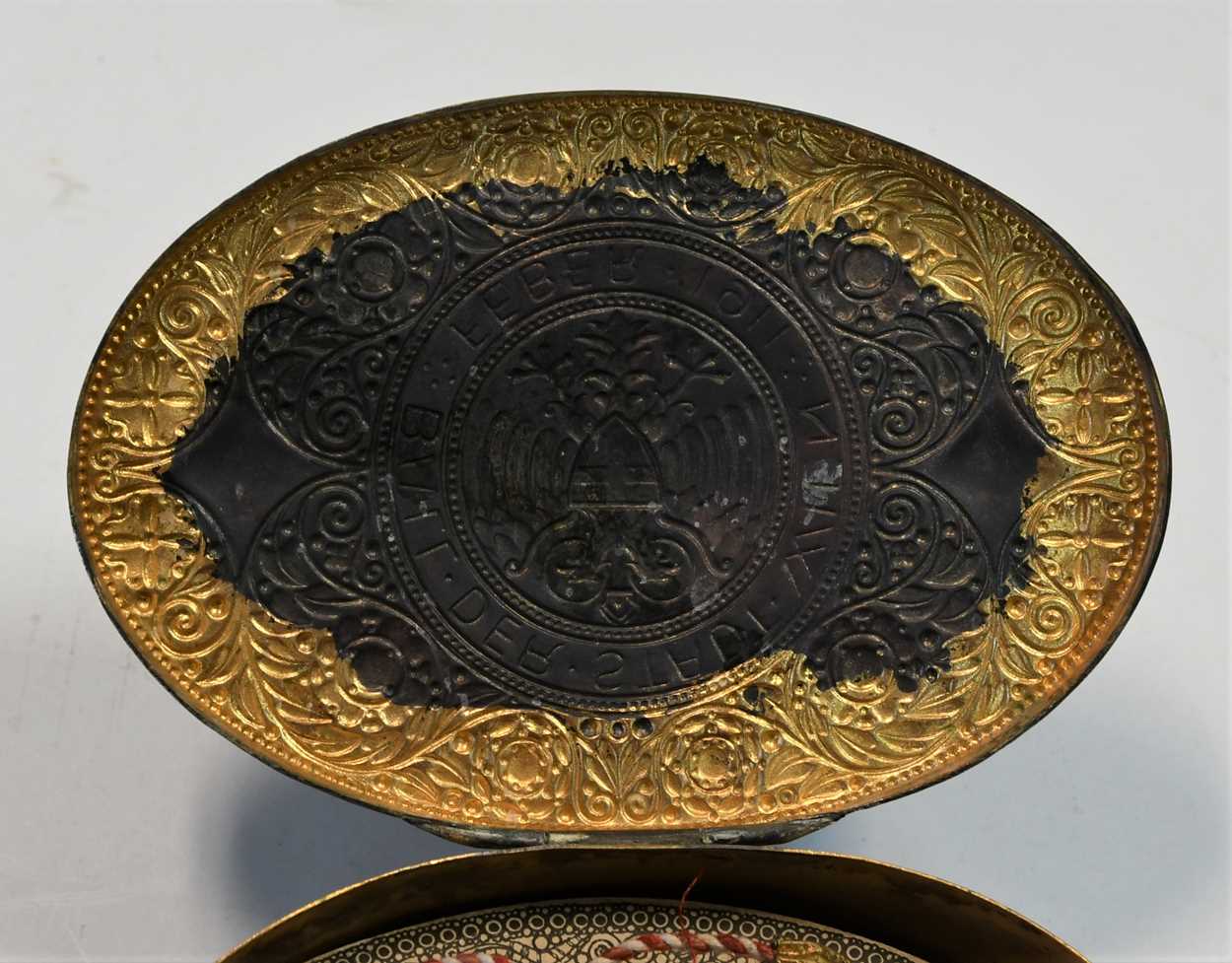 An Austrian Secessionist electroplated oval casket for the Ball Der Stadt by Wilhelm Melzer, - Bild 6 aus 30