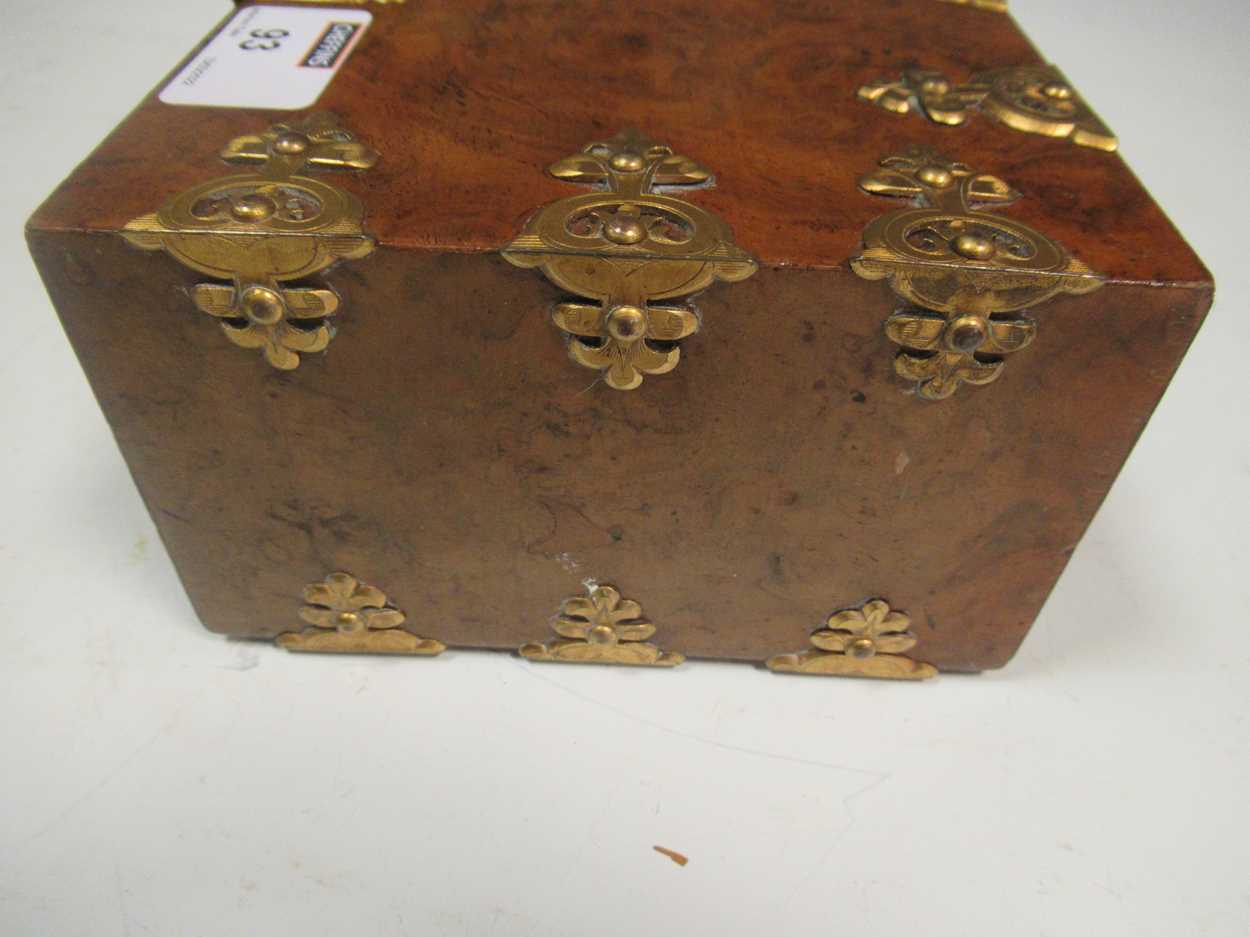 A Victorian walnut and brass bound desk top journal holder - Bild 3 aus 3