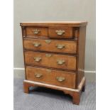 A George I Style Walnut Batchelor's Chest, 20th Century, 80 x 64 x 34cm