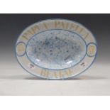 Michael Stennett (British 1946-2020), an oval serving platter, inscribed to the reverse 'Little dish