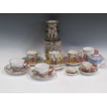 Items of 'Helena Wolfson' ceramics, to include two trembleuse cups and saucers, cabinet cup and