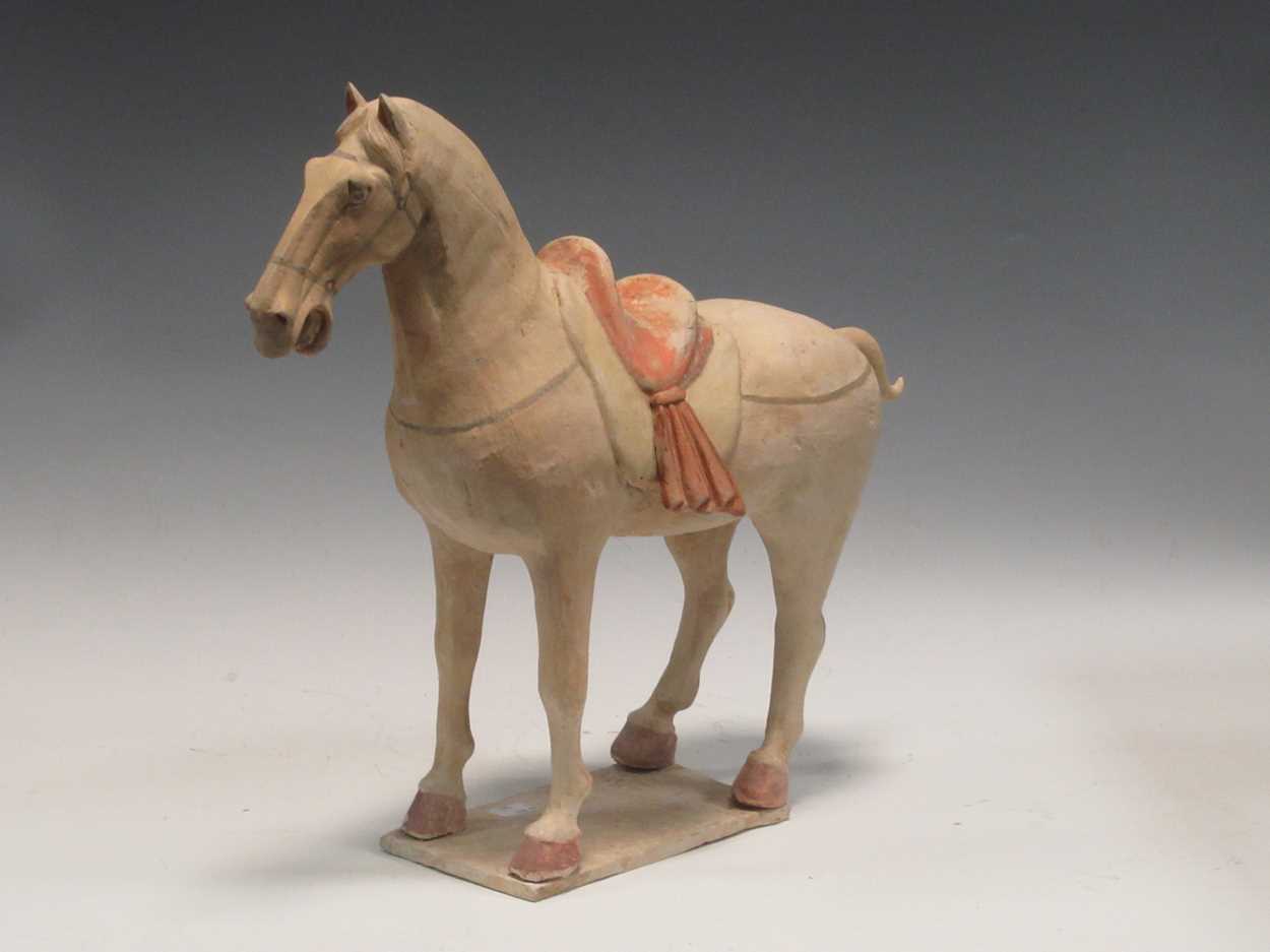 A modern Tang pottery horse, 39cm high