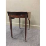 An early 19th century mahogany pembroke table, 72 x 45 x 81cm, together with a mahogany four