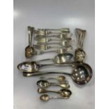 A collection silver plated and silver flatware, including forks, spoons and American silver