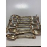 12 silver tablespoons and 2 silver table forks, 45ozt gross (14)