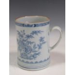 A Chinese blue and white porcelain mug, early 19th centuryCondition report: Measures 15cm tall.