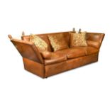 A large three-seater Knole sofa, modern,