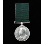 An Edward VII Volunteer Long Service and Good Conduct medal,