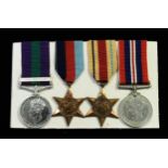 A group of World War II medals,