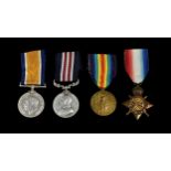 A World War I group of medals,