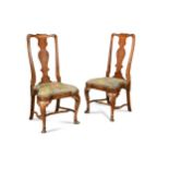 A pair of George I dining chairs,