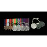 A group of World War II medals,