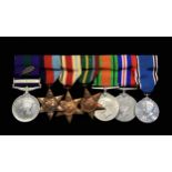 A group of World War II medals,
