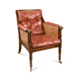 A Regency mahogany bergere,