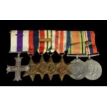 A group of World War II medals,