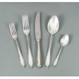 A 75-piece set of mid 20th century German metalwares silver cutlery and flatware,