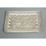 An Asian metalwares decorative tray,