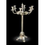 An impressive late 19th century silver plated 7 light candelabrum,
