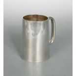 A Victorian silver beer mug,