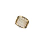 A citrine intaglio ring,