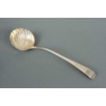 A George III silver soup ladle by the Batemans,