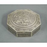 A 20th century Iranian metalwares silver covered casket,