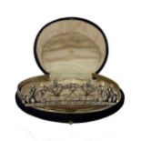 A 19th century paste and imitation pearl tiara,