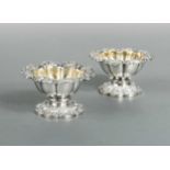 Two very similar George IV silver open salts,