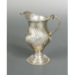 A George III 18th century silver cream jug,