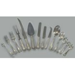 A 66-piece set of Canadian metalwares silver cutlery and flatware with 41 additions,
