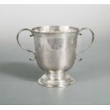 A Queen Anne Britannia silver two handled loving cup,