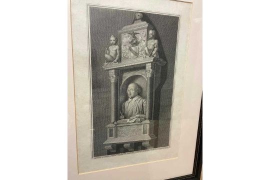 British writers and actors. Collection of prints and engravings, including:Shakespeare's Monument, - Image 1 of 8