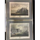 F C Lewis after F Nash, St Georges Chapel, Windsor, two aquatints with hand colour, 1804, some