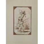 French School, 18th Centurythree caricatures of standing gentlemanpen and wash on paper17 x