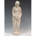 A Copeland Parian figure of Maidenhood, 56cm highCondition report: Generally good condition. Small