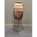 A two handled urn on a stand, with stand 104cm highCondition report: General wear and minor knocks