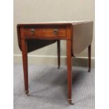 A 19th century mahogany pembroke table, with end drawer and dummy drawer68 x 83 x 91 (open) 68 x