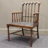 A 19th century open armchair 86 x 59 x 48cm