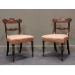 A pair of William IV mahogany side chairs (2)