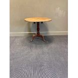 A George III mahogany tilt-top tripod table, 71cm high and 77cm diameter