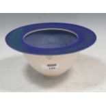 Rosalind Rosenblatt, an earthenware bowl, the tapering bowl rising from a small foot to a flat