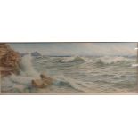Ernest Stuart (1889 - 1915), Coastal scene of waves breaking, signed lower left 'Ernest Stuart',