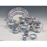 Cauldon and some Coalport blue and white dragon pattern china, others in green, etcCondition report: