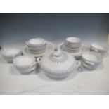 A Spode bone china Brussels pattern dinner service, comprising of nine dinner plates, five small