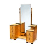 An Art Deco satinwood dressing table,